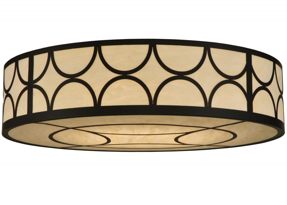 48" Wide Revival Deco Cilindro Flushmount