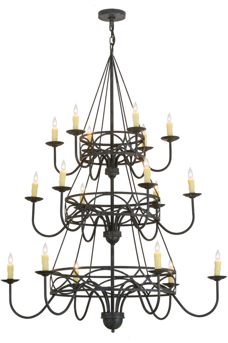 48"W Polonella 18 LT Three Tier Chandelier