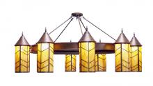 2nd Avenue Designs White 120255 - 90" Wide Chevron 10 Light Chandelier