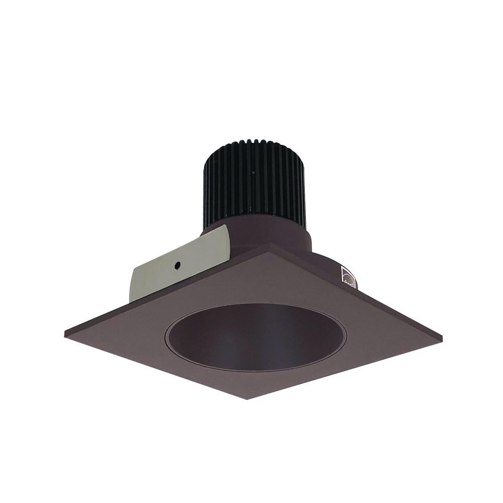 4" Iolite LED Square Reflector with Round Aperture, 1000lm / 14W, 3000K, Bronze Reflector /