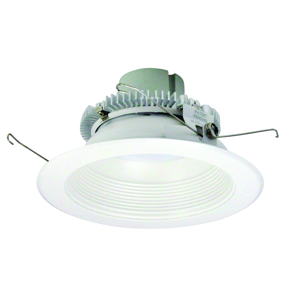 6" Cobalt Click Round Retrofit Baffle, 750lm / 10W, 3500K, White Baffle / White Flange