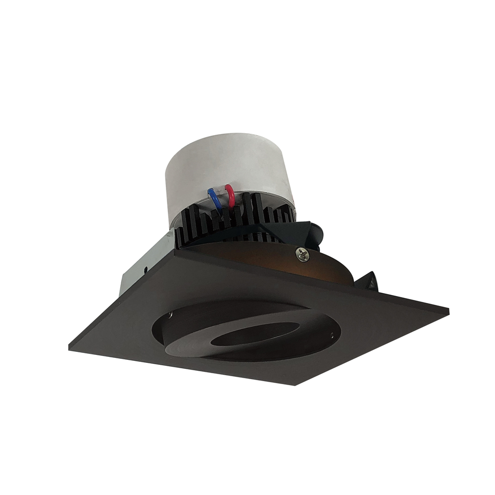 4" Pearl LED Square Adjustable Gimbal Retrofit, 1000lm / 12W, 3500K, Bronze Finish