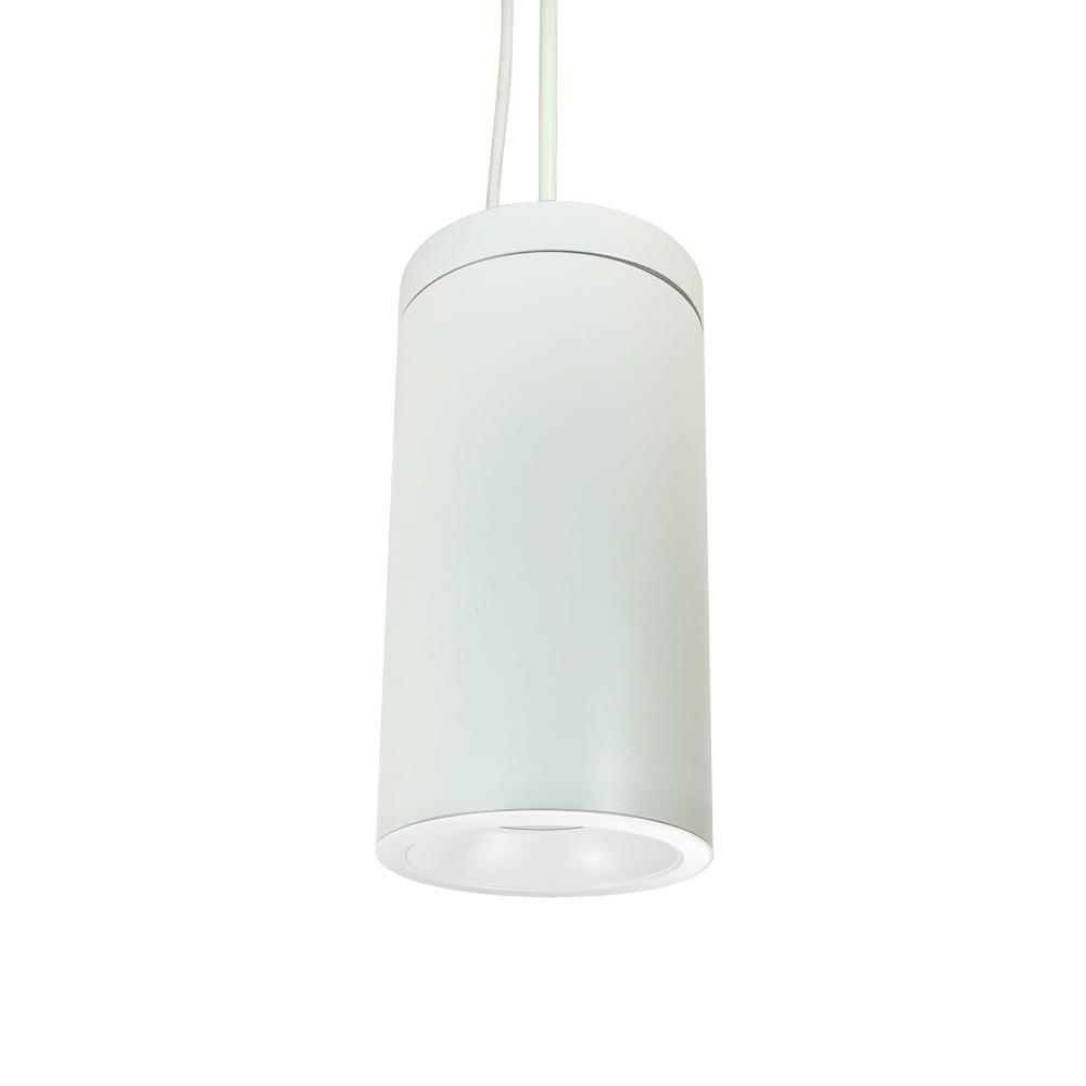 6" Cobalt Pendant Mount Cylinder, White, 1000L, 2700K, Matte Powder White Reflector, 120V