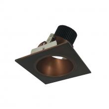 Nora NIO-4SD27XBZ/10 - 4" Iolite LED Square Adjustable Reflector with Round Aperture, 1000lm / 14W, 2700K, Bronze