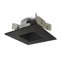 Nora NLCBS-4568527BZ - 4" Cobalt Shallow High Lumen LED Trim, Square/Square Regress, 850lm, 2700K, Bronze