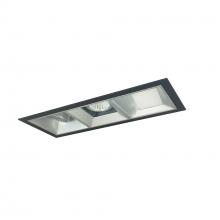 Nora NMIOT-13-B-WWW-27X-10-HZ - Iolite MLS 3-Head Trim Kit, Black Flange, 2700K, 1000lm, Haze Wall Wash Trims