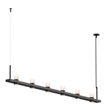 Sonneman 20QKL08C - 8' Linear LED Pendant with Etched Cylinder Uplight Trim