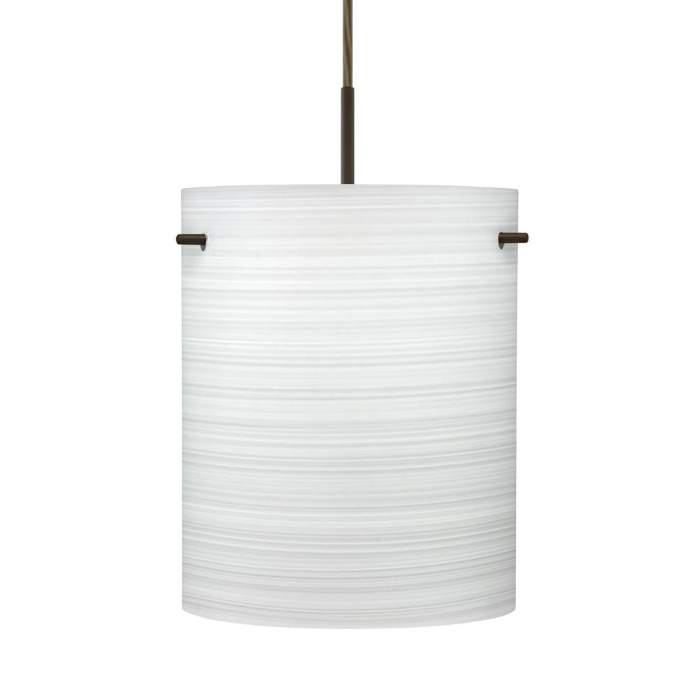 Besa Tamburo 8 Pendant, Chalk, Bronze Finish, 1x100W MAX E26 Base