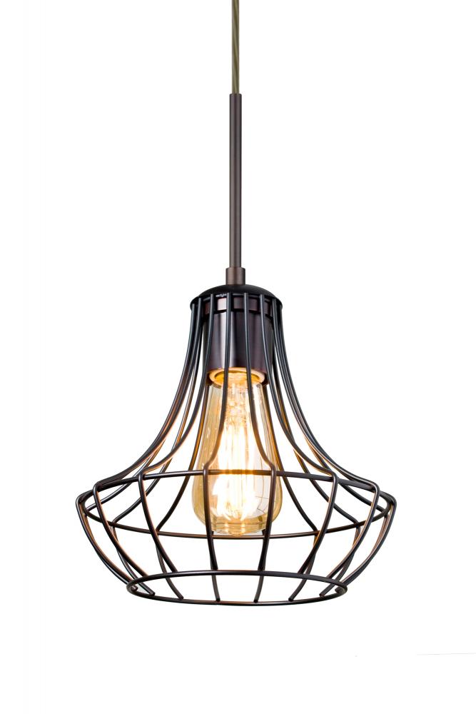 Besa Pendant Spezza 7 Bronze 1x8W LED Filament