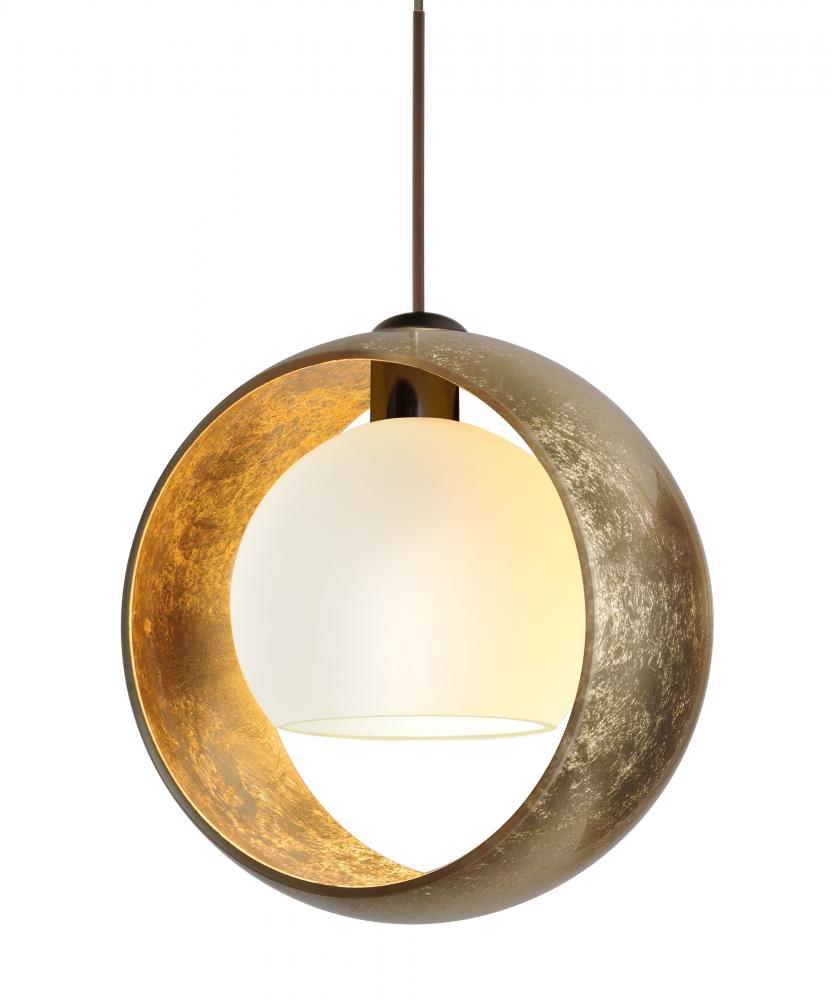 Besa Pendant Pogo Bronze Gold/Inner Gold 1x5W LED