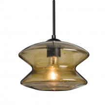 Besa Lighting 1JC-ZENLT-BK - Besa, Zen Cord Pendant, Latte Bubble, Black Finish, 1x60W MAX E26 Base