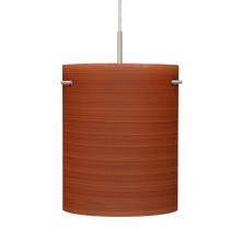 Besa Lighting 1JT-4006CH-SN - Besa Tamburo 8 Pendant, Cherry, Black Finish, 1x100W MAX E26 Base