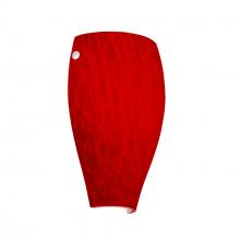 Besa Lighting 7043RC-LED-WH - Besa, Chelsea Wall Sconce, Red Cloud, White Cap Finish, 1x8W LED