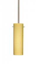 Besa Lighting 1TT-4930VM-LED-SN - Besa Stem Copa Pendant Satin Nickel Vanilla Matte 1x9W LED