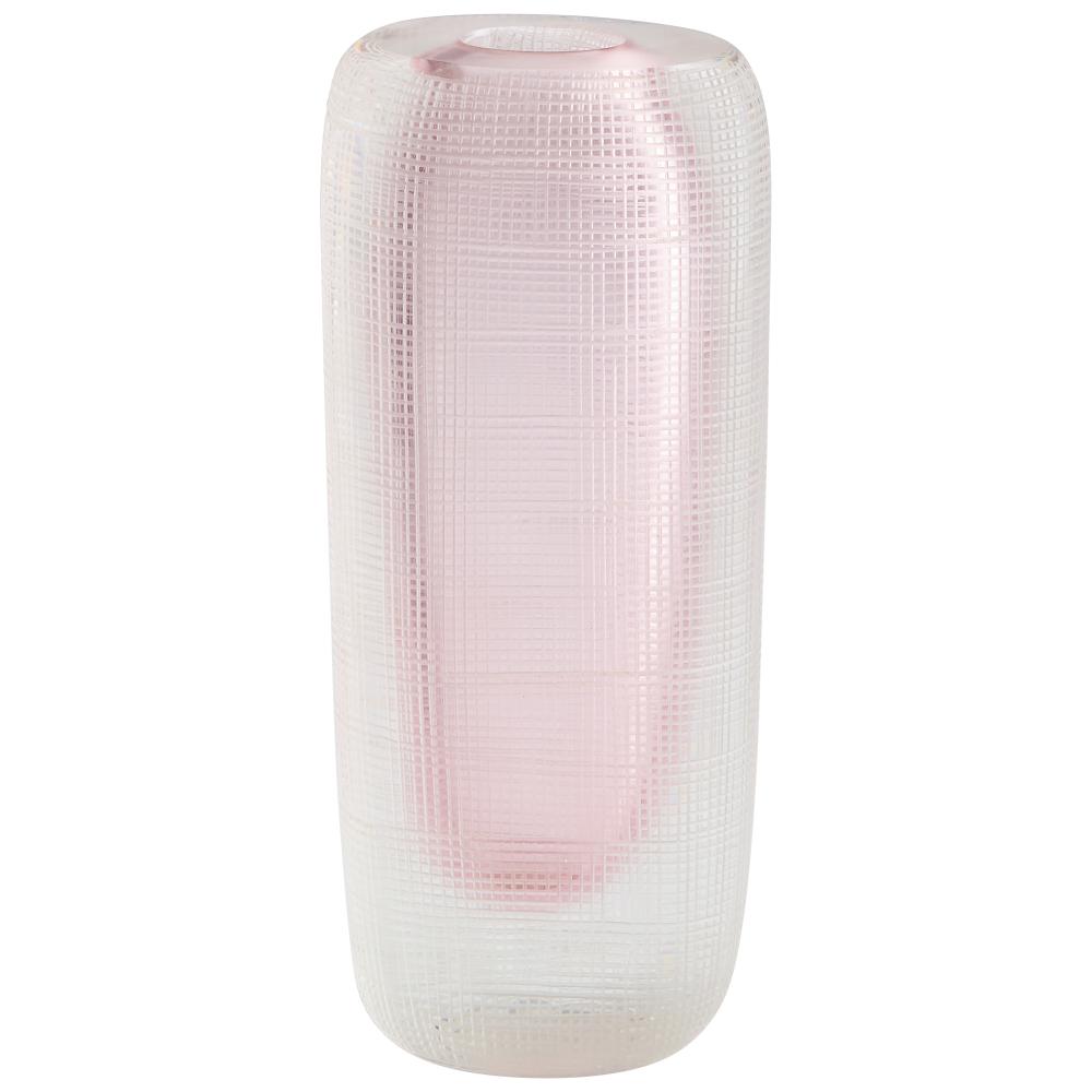 Neso Vase Pink And Clear