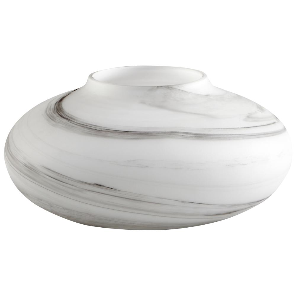 Moon Mist Vase White And Black Swirl - Small