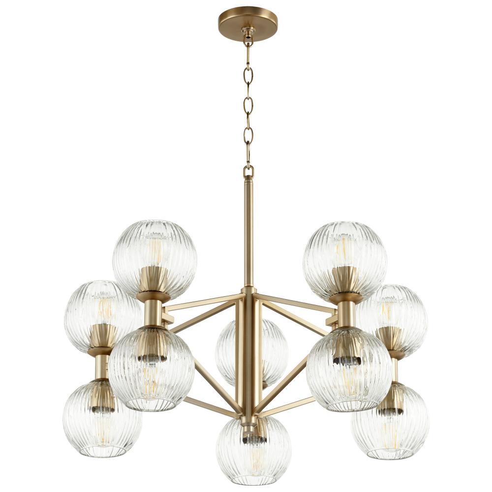 Helios Chandelier - Aged Brass - Small