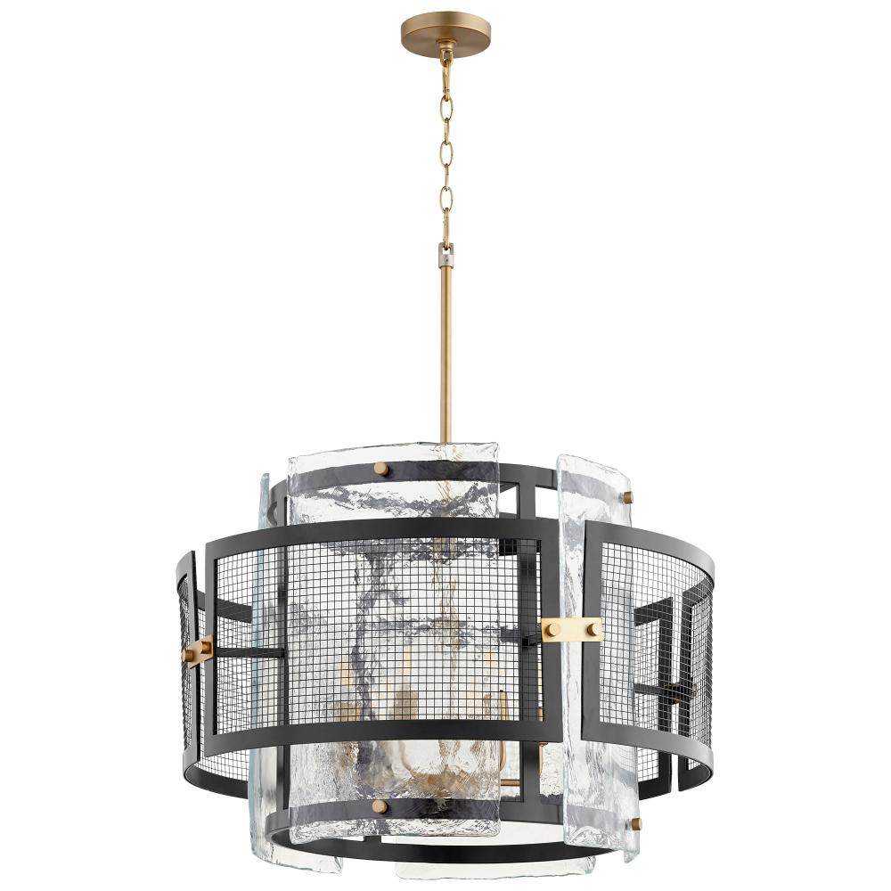 Panorama Chandelier Noir & Aged Brass - Large