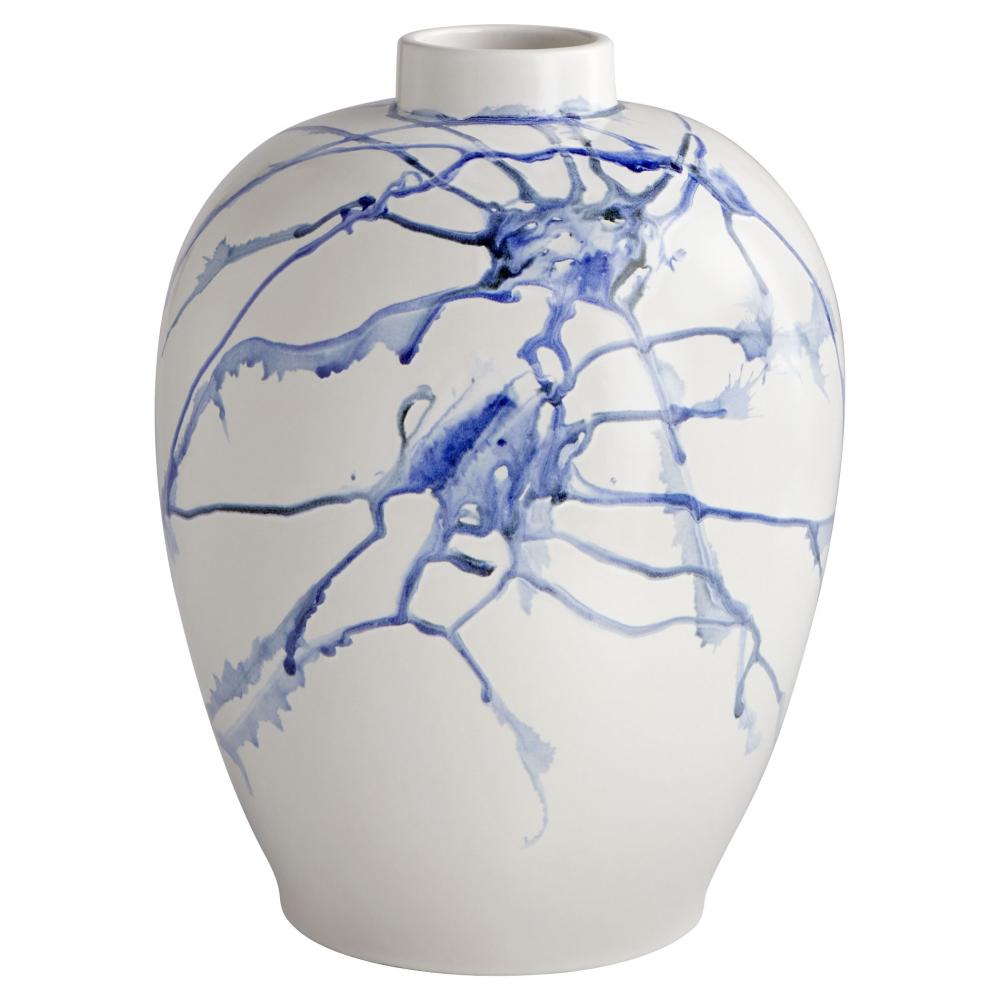 Neos Vase Designed by Seth Vaughn White Blue Black - Small