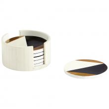 Cyan Designs 10653 - Modametric Coasters Black - Gold - White