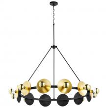 Cyan Designs 10981 - Artemis Chandelier Noir And Gold Leaf - Large