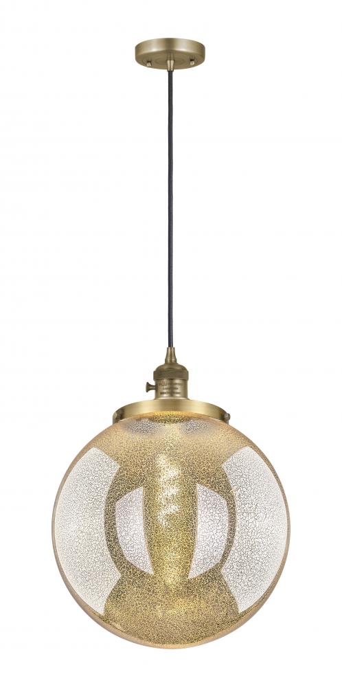 Beacon - 1 Light - 14 inch - Brushed Brass - Cord hung - Mini Pendant