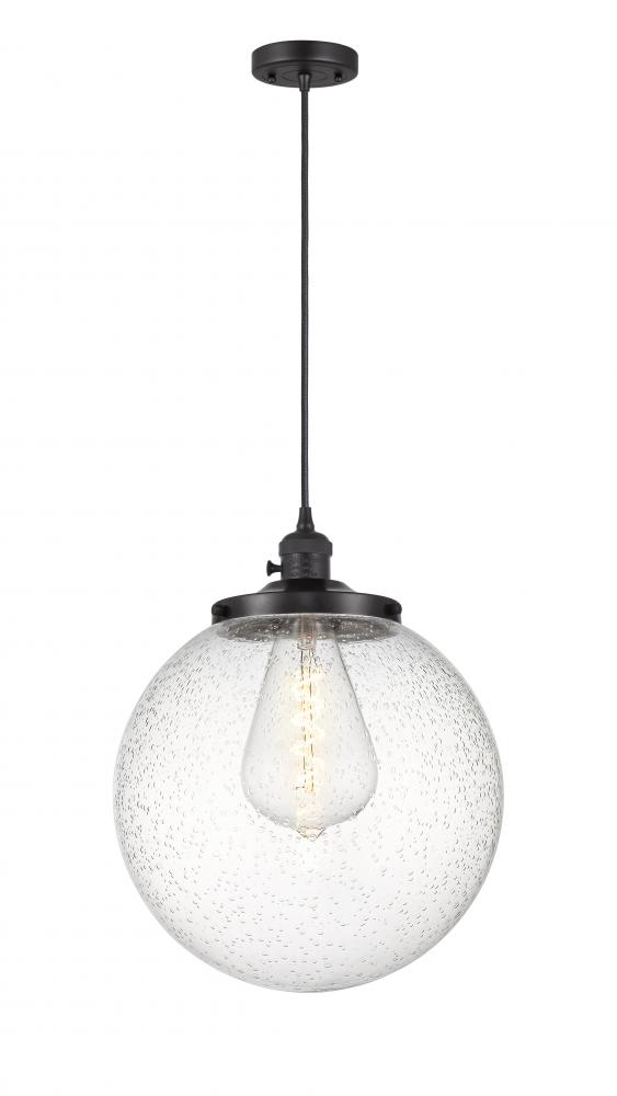 Beacon - 1 Light - 14 inch - Matte Black - Cord hung - Mini Pendant