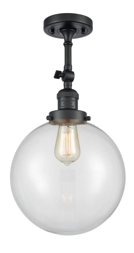 Beacon - 1 Light - 10 inch - Matte Black - Adjustable Semi-Flush Mount