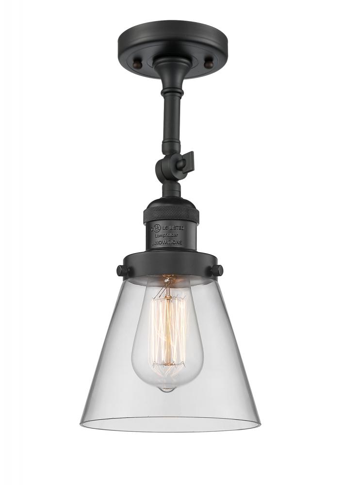 Cone - 1 Light - 6 inch - Matte Black - Adjustable Semi-Flush Mount