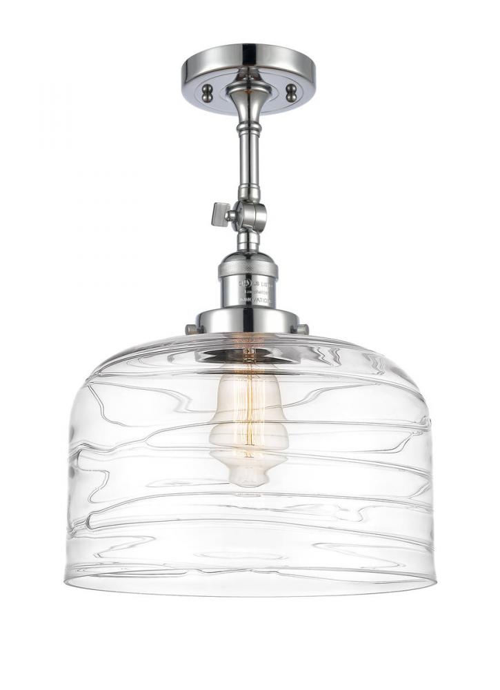 Bell - 1 Light - 12 inch - Polished Chrome - Adjustable Semi-Flush Mount