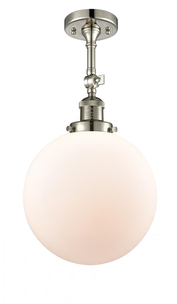 Beacon - 1 Light - 10 inch - Polished Nickel - Adjustable Semi-Flush Mount