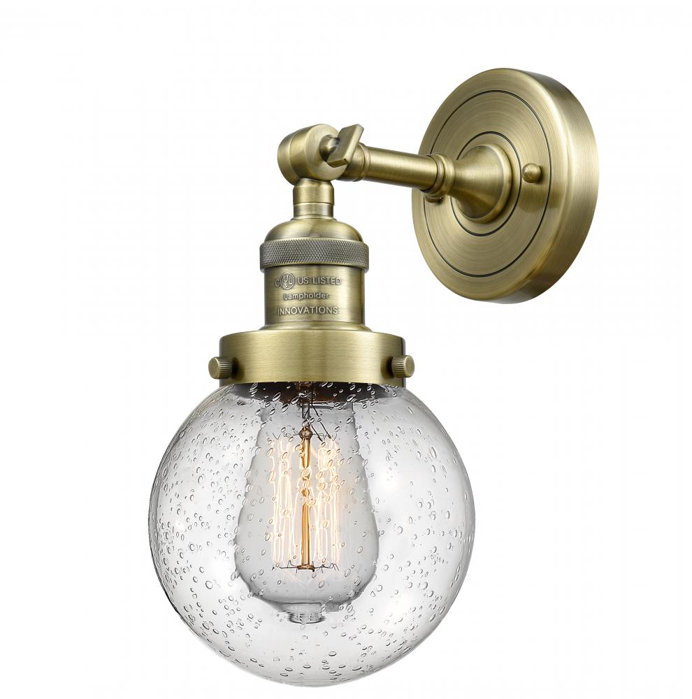 Beacon - 1 Light - 6 inch - Antique Brass - Adjustable Sconce