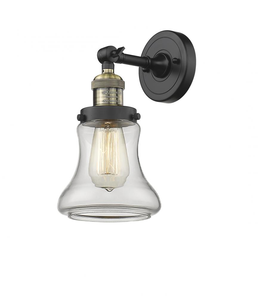Bellmont - 1 Light - 7 inch - Black Antique Brass - Adjustable Sconce