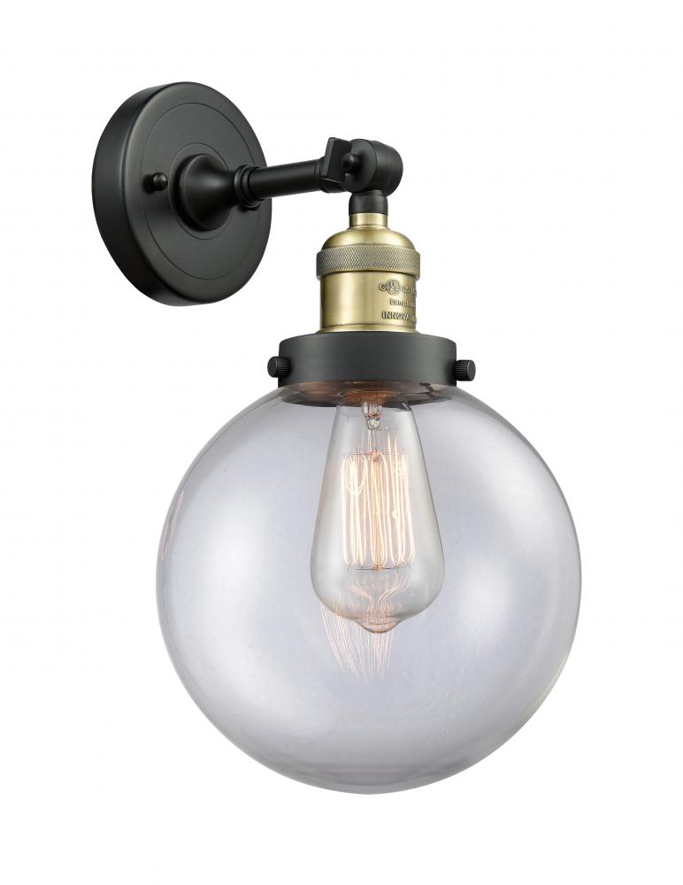 Beacon - 1 Light - 8 inch - Black Antique Brass - Adjustable Sconce