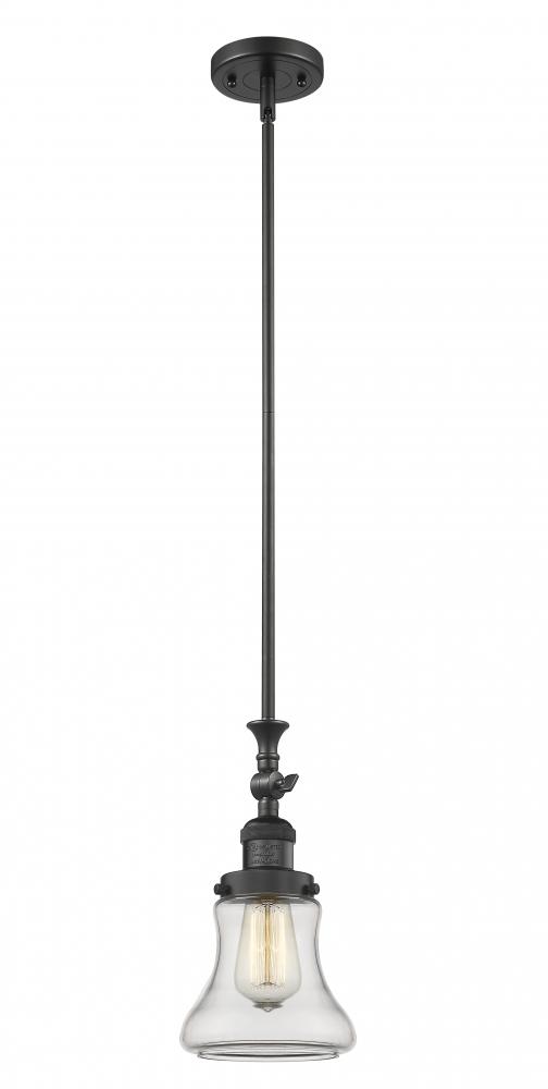Bellmont - 1 Light - 6 inch - Matte Black - Stem Hung - Adjustable Mini Pendant