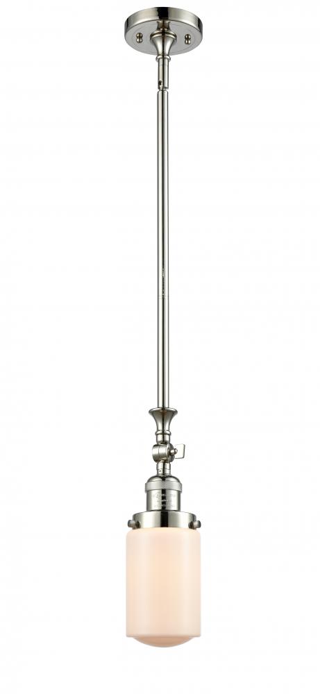 Dover - 1 Light - 5 inch - Polished Nickel - Stem Hung - Adjustable Mini Pendant