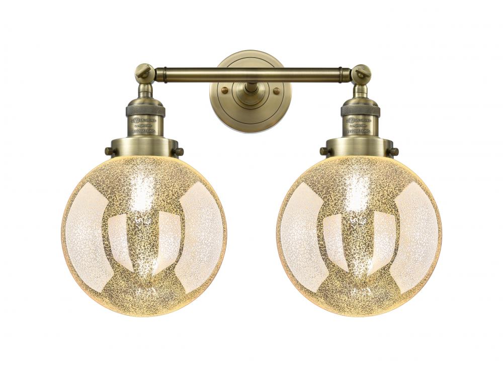 Beacon - 2 Light - 19 inch - Antique Brass - Adjustable Bath Vanity Light
