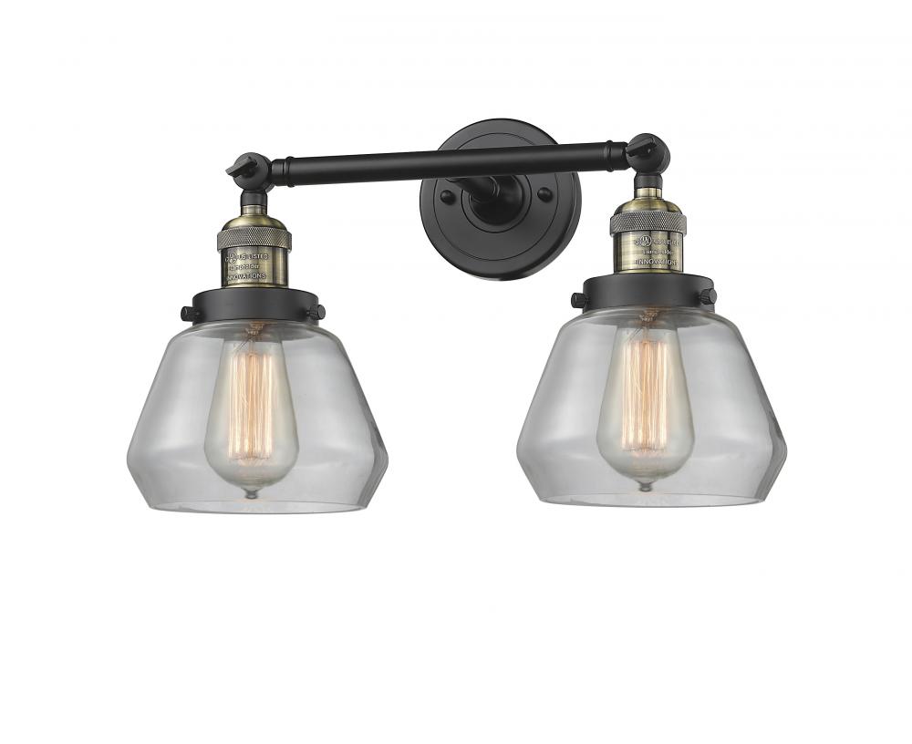 Fulton - 2 Light - 17 inch - Black Antique Brass - Adjustable Bath Vanity Light