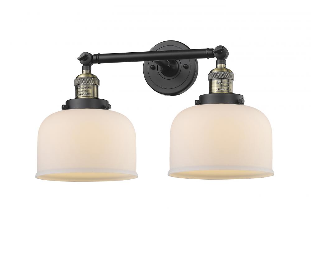 Bell - 2 Light - 19 inch - Black Antique Brass - Adjustable Bath Vanity Light