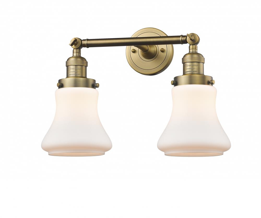 Bellmont - 2 Light - 17 inch - Brushed Brass - Adjustable Bath Vanity Light