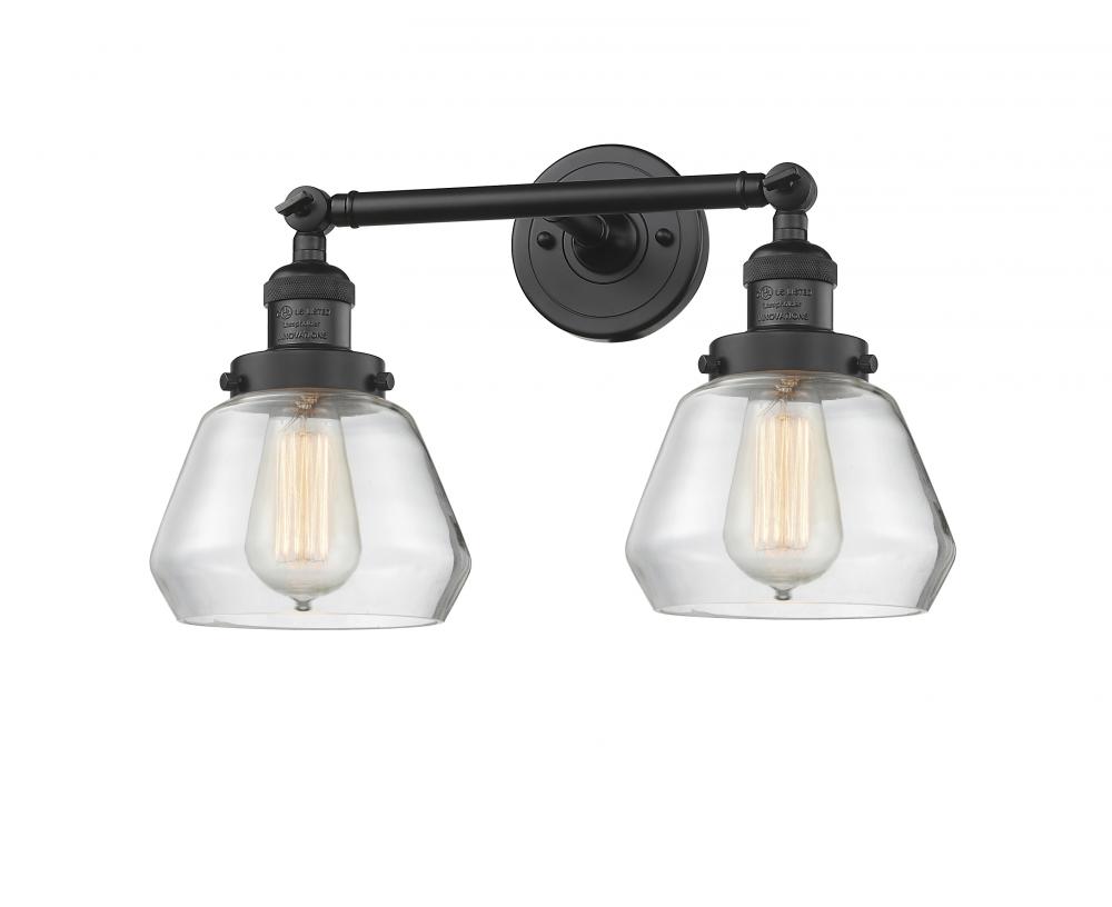 Fulton - 2 Light - 17 inch - Matte Black - Adjustable Bath Vanity Light