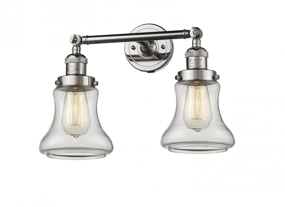 Bellmont - 2 Light - 17 inch - Polished Nickel - Adjustable Bath Vanity Light