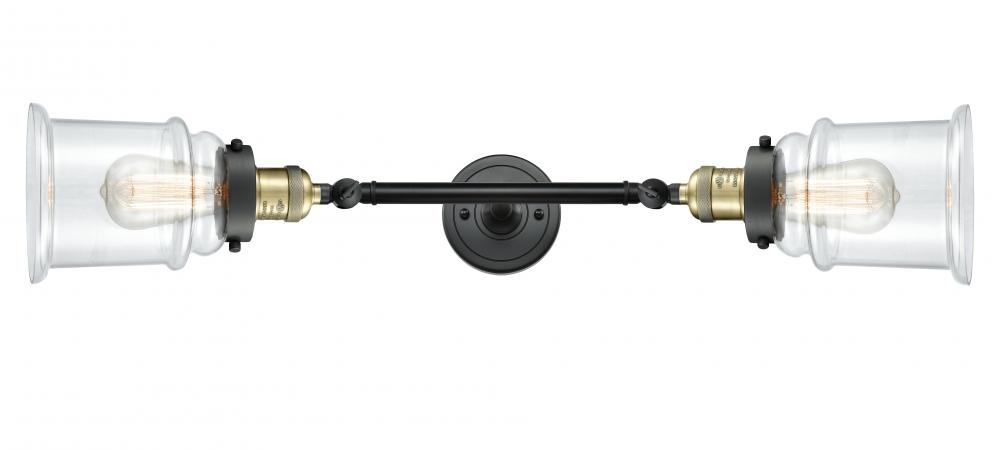 Canton - 2 Light - 6 inch - Black Antique Brass - Adjustable Bath Vanity Light