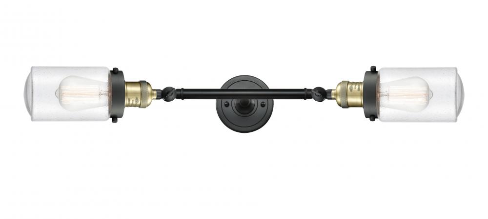 Dover - 2 Light - 5 inch - Black Antique Brass - Adjustable Bath Vanity Light