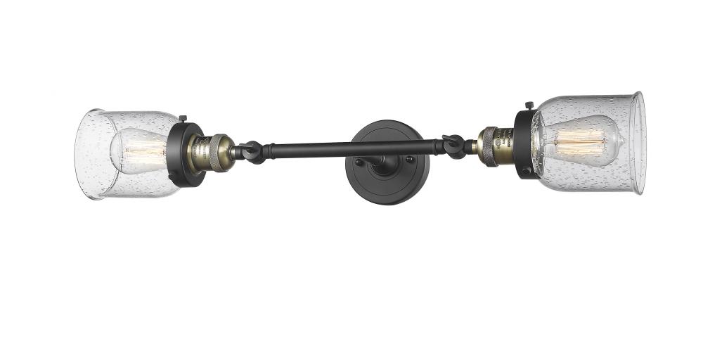 Bell - 2 Light - 5 inch - Black Antique Brass - Adjustable Bath Vanity Light