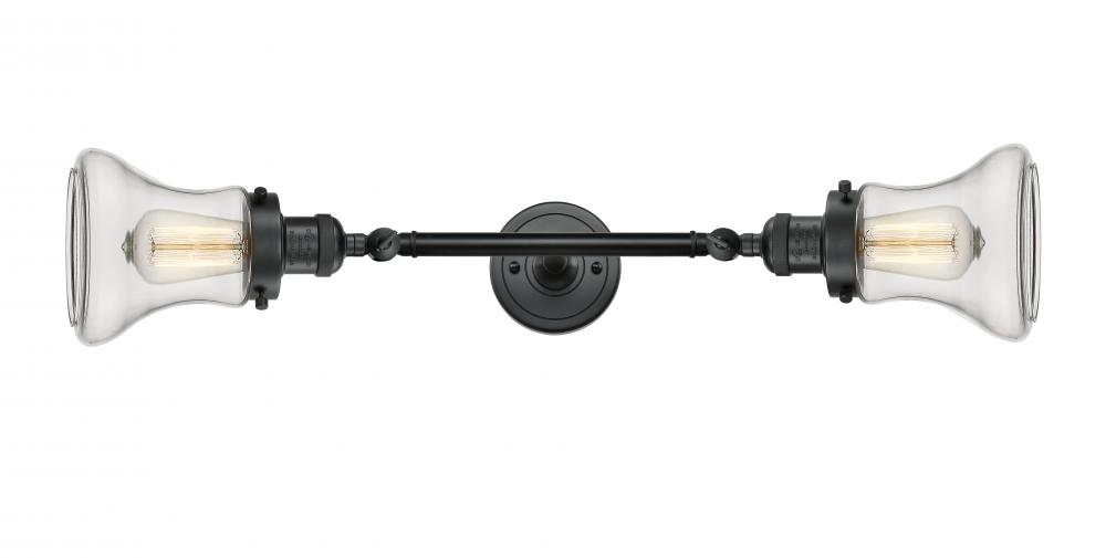 Bellmont - 2 Light - 6 inch - Matte Black - Adjustable Bath Vanity Light