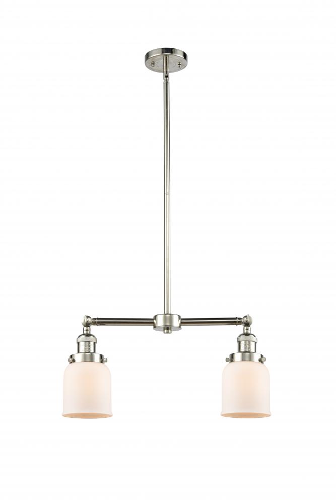 Bell - 2 Light - 21 inch - Polished Nickel - Stem Hung - Adjustable Island Light