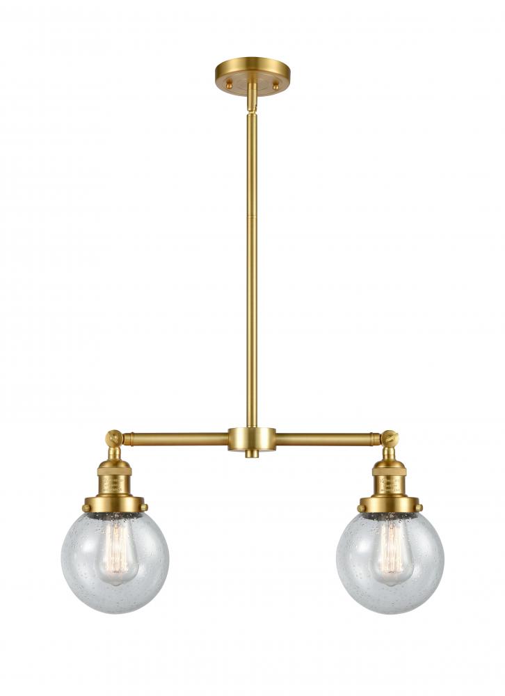 Beacon - 2 Light - 23 inch - Satin Gold - Stem Hung - Adjustable Island Light