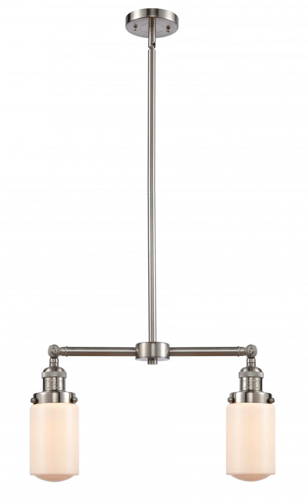 Dover - 2 Light - 21 inch - Brushed Satin Nickel - Stem Hung - Adjustable Island Light