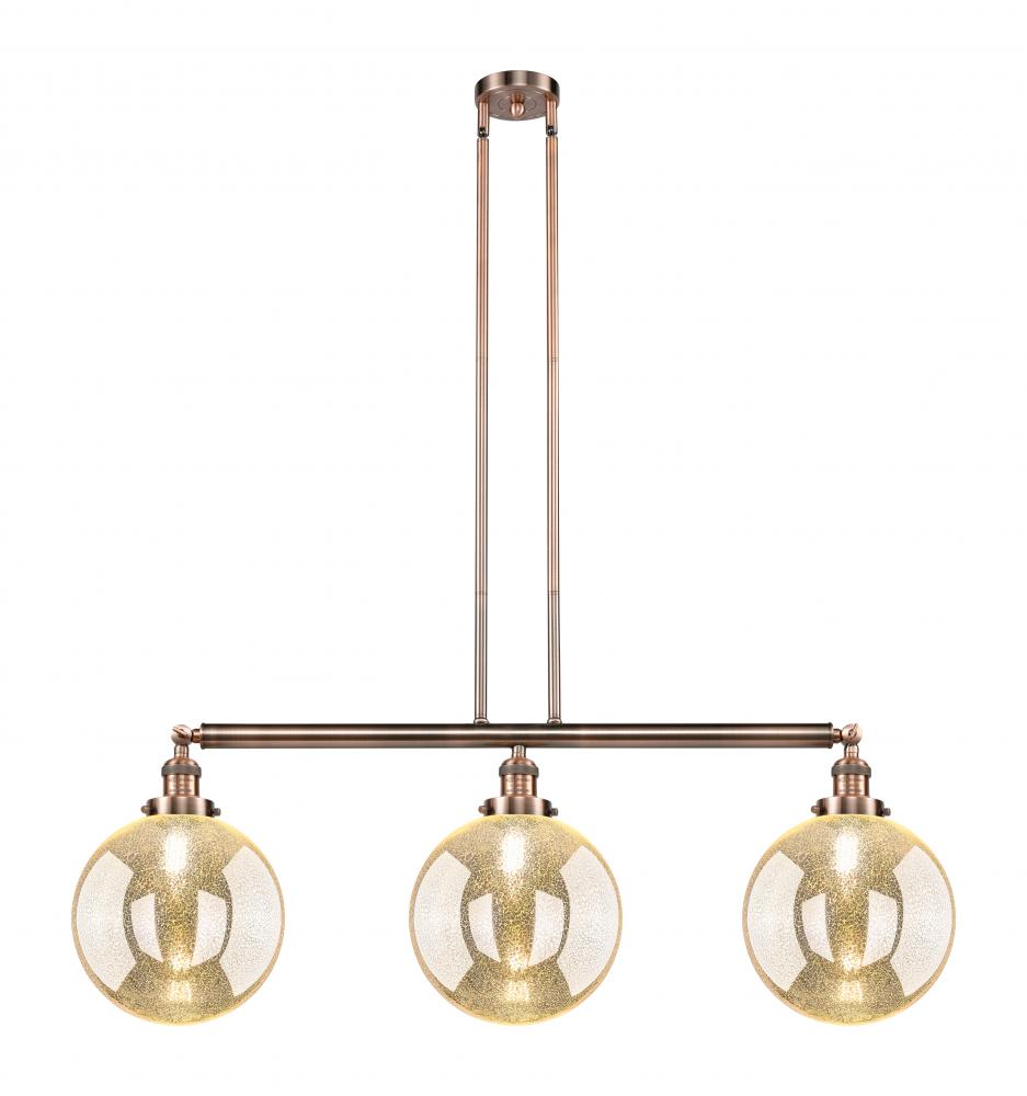 Beacon - 3 Light - 42 inch - Antique Copper - Stem Hung - Adjustable Island Light